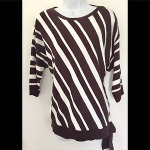 Chico’s Striped Lightweight Sweater Blouse Sz 1X